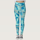 BlueBlast Camo Pattern Leggings (Voorkant)