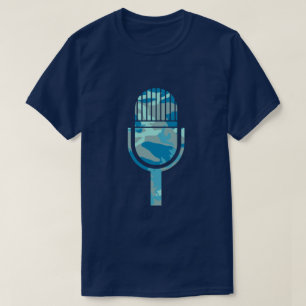 BlueBlast Camo Pattern  Mic T-shirt