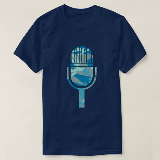 BlueBlast Camo Pattern Mic T-shirt (Design voorkant)