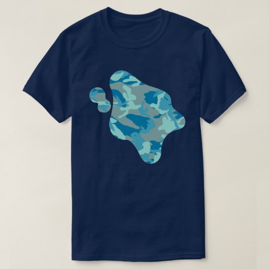 BlueBlast Camo Pattern Paint Splat T-shirt (Design voorkant)