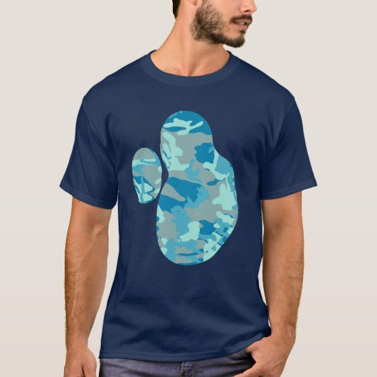 BlueBlast Camo Pattern Paint Splat v2 T-shirt (Voorkant)