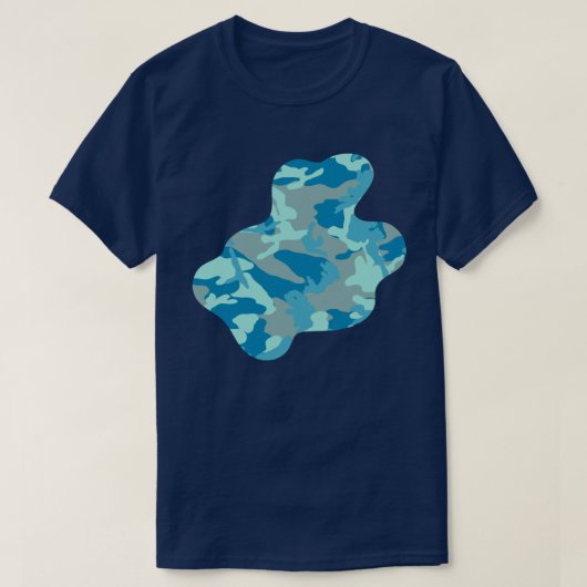 BlueBlast Camo Pattern Paint Splat v3 T-shirt (Design voorkant)
