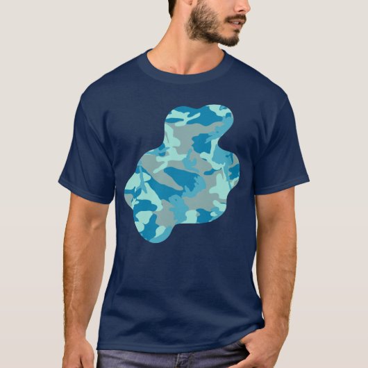 BlueBlast Camo Pattern Paint Splat v3 T-shirt (Voorkant)