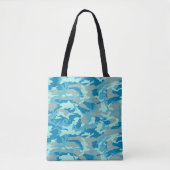 BlueBlast Camo Pattern Tote Bag (Voorkant)