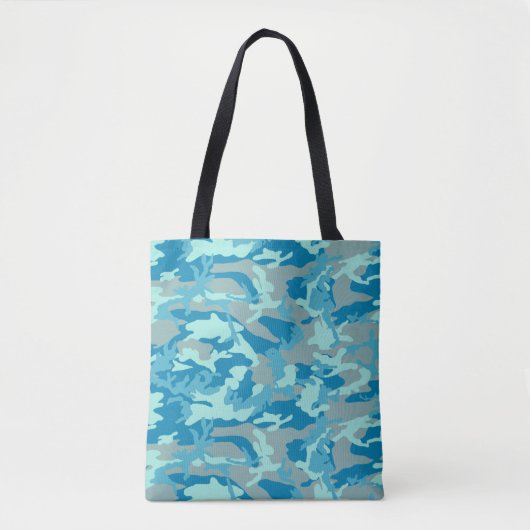 BlueBlast Camo Pattern Tote Bag (Voorkant)