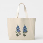 Bluebonnet Artistic Lupine Floral Design  Grote Tote Bag (Achterkant)