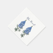 Bluebonnet Artistic Lupine Floral Design Servet (Hoek)