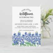 Bluebonnet Birthday Texas Flower download Kaart (Staand voorkant)