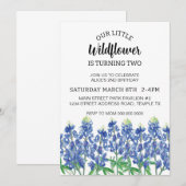 Bluebonnet Birthday Texas Flower download Kaart (Voorkant / Achterkant)