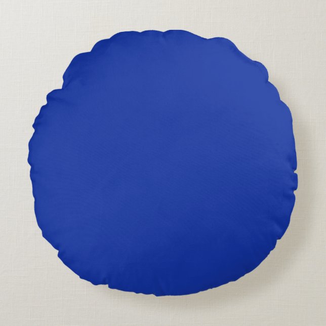 Bluebonnet Blau Rond Kussen (Voorkant)