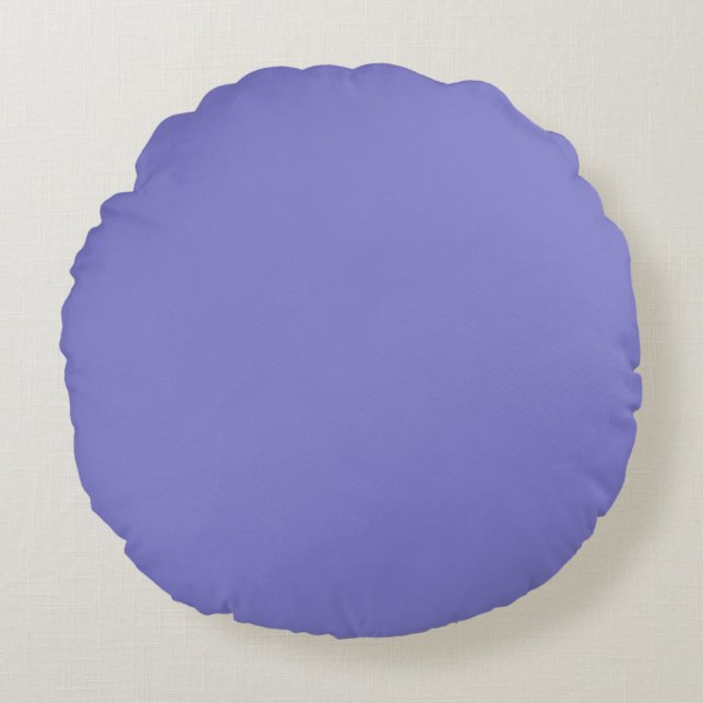 Bluebonnet Blauw-Paarse Rond Kussen (Voorkant)