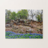 Bluebonnet Bloemen Blauwe Bloemen Texas Puzzel Legpuzzel (Horizontaal)
