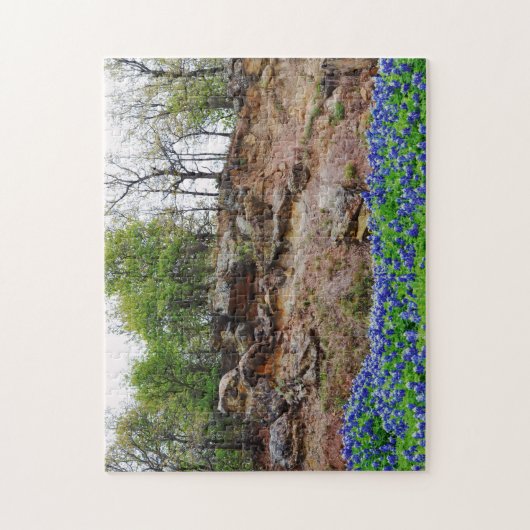 Bluebonnet Bloemen Blauwe Bloemen Texas Puzzel Legpuzzel (Verticaal)