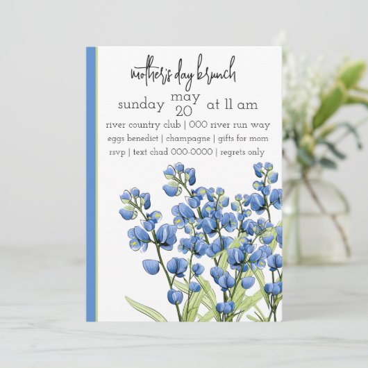 Bluebonnet Bloemen | Spring Bluebonnets | Bloemen Kaart (Staand voorkant)