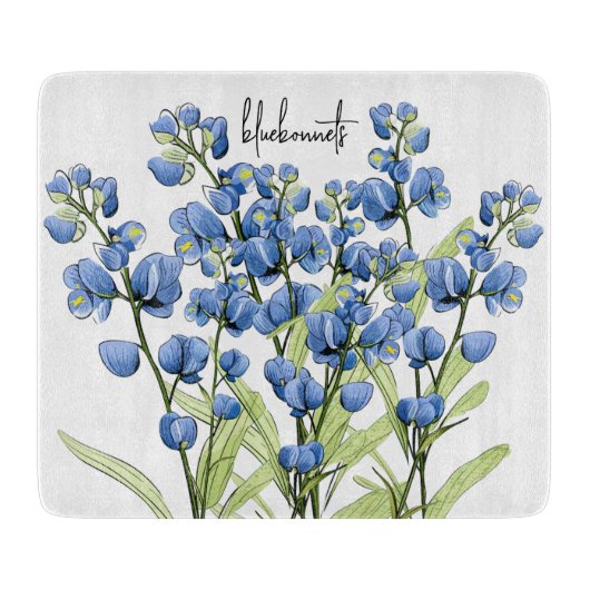 Bluebonnet Bloemen | Spring Bluebonnets | Bloemen Snijplank (Voorkant)