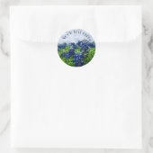 Bluebonnet Blue Flower Texas texan Floral Ronde Sticker (Tas)