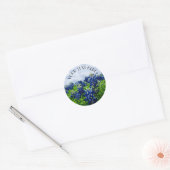 Bluebonnet Blue Flower Texas texan Floral Ronde Sticker (Envelop)