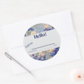 Bluebonnet, Boho Country, Zelfintroductie Ronde Sticker (Envelop)