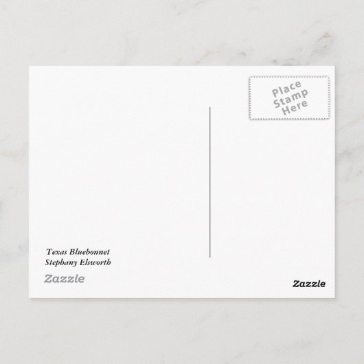 Bluebonnet Briefkaart (Achterkant)