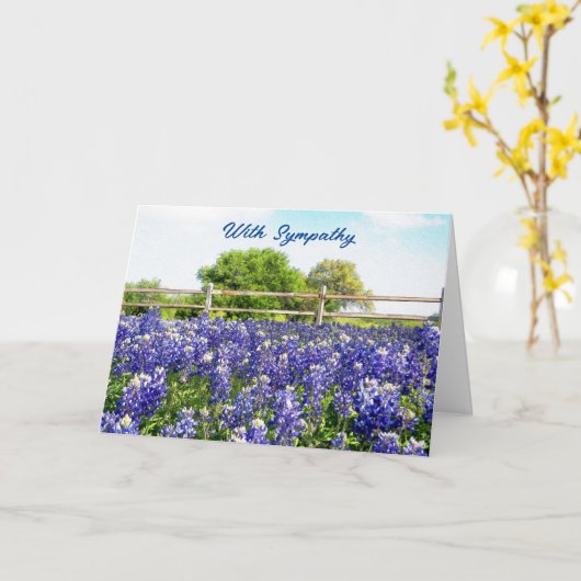 Bluebonnet Country Art Bloem Sympathie Kaart (Gele Bloem)