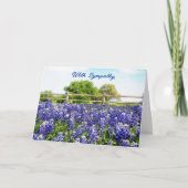 Bluebonnet Country Art Bloem Sympathie Kaart (Voorkant)