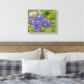 Bluebonnet en Bee fotocanvas Canvas Afdruk (Insitu (Slaapkamer))