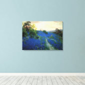 Bluebonnet Field, Julian Onderdonk schilderij Canvas Afdruk (Insitu (Houten vloer))