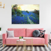 Bluebonnet Field, Julian Onderdonk schilderij Canvas Afdruk (Insitu (Woonkamer))