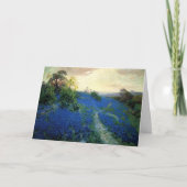 Bluebonnet Field, Julian Onderdonk schilderij Kaart (Voorkant)