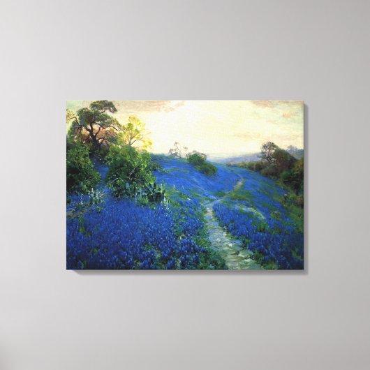 Bluebonnet Field, schilderij van Julian Onderdonk Canvas Afdruk (Voorkant)