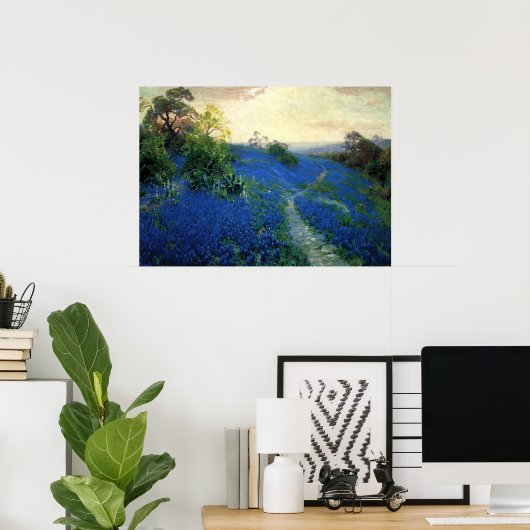 Bluebonnet Field, schilderij van Julian Onderdonk Poster (Thuiskantoor)