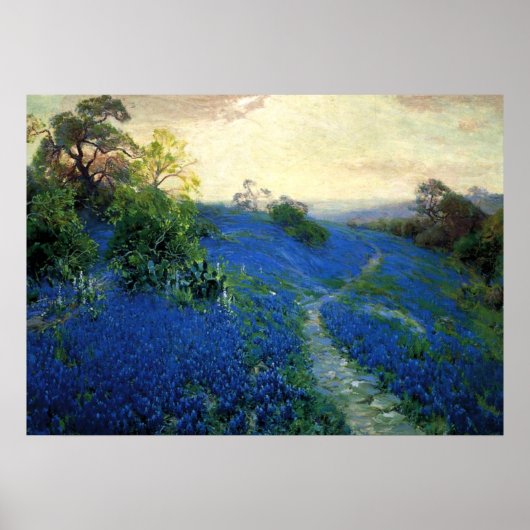 Bluebonnet Field, schilderij van Julian Onderdonk Poster (Voorkant)
