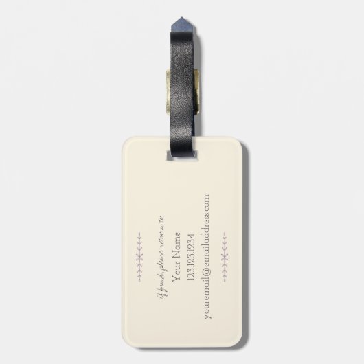 Bluebonnet Field Sketting Waterverf Bagagelabel (Achterkant verticaal)