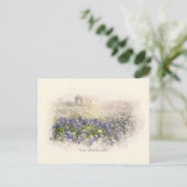 Bluebonnet Field Sketting Waterverf Briefkaart (Staand voorkant)