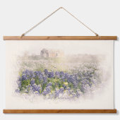 Bluebonnet Field Sketting Waterverf Hangend Wandkleed (Voorkant)