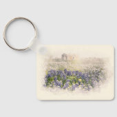 Bluebonnet Field Sketting Waterverf Sleutelhanger (Achterkant)