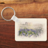 Bluebonnet Field Sketting Waterverf Sleutelhanger (Achterkant)