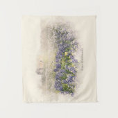Bluebonnet Field Sketting Waterverf Wandkleed (Voorkant)