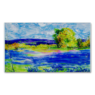 Bluebonnet Fields Magnetisch Visitekaartje