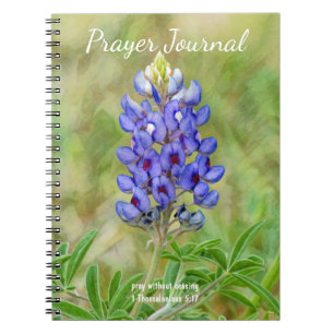 Bluebonnet Flower Art Prayer Journal Notitieboek
