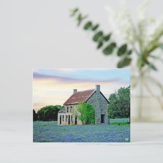 Bluebonnet House, Marble Herfsten, TX Briefkaart (Staand voorkant)