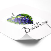Bluebonnet "I Heart Bastrop" Square Print Foto Afdruk (Hoek)