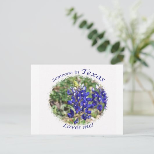 Bluebonnet "Iemand in Texas houdt van me" Briefkaa Briefkaart (Staand voorkant)