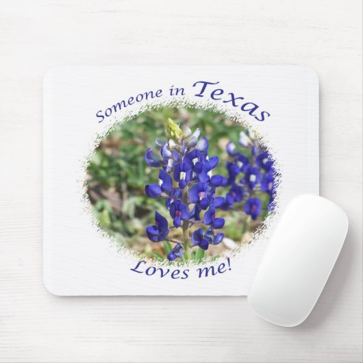 Bluebonnet "Iemand in Texas houdt van me" Mousepad Muismat (Met muis)