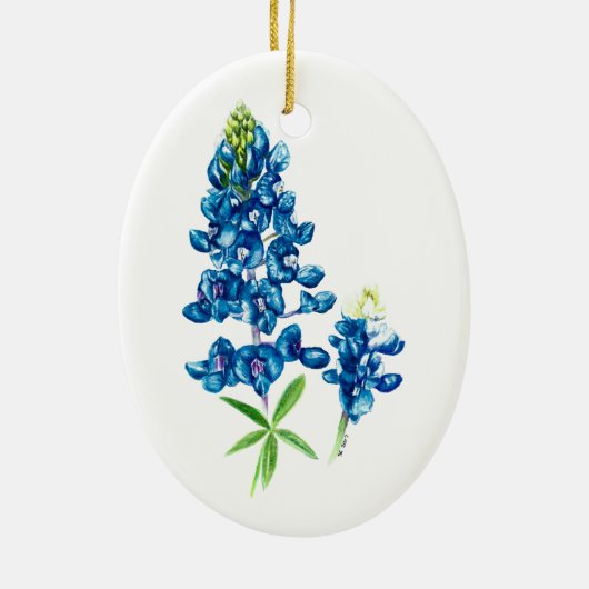 Bluebonnet Keramisch Ornament (Achterkant)