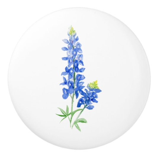 Bluebonnet Keramische Knop (Voorkant)