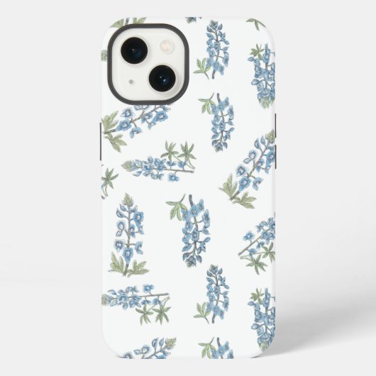 Bluebonnet Patroon iPhone Hoesje (Achterkant)