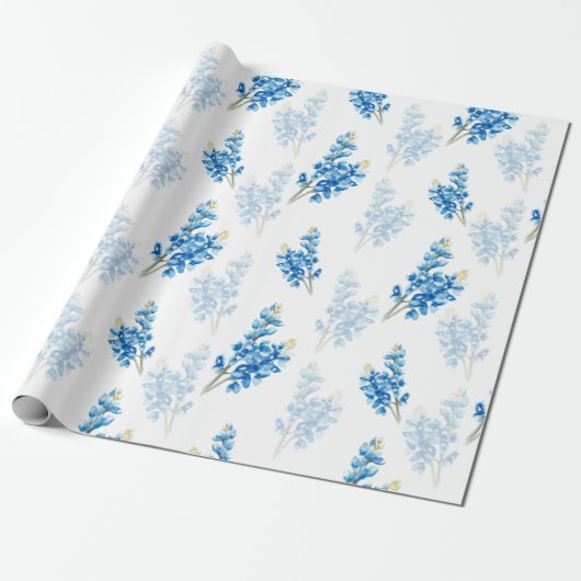 Bluebonnet Pattern Cadeaupapier (Uitgerold)