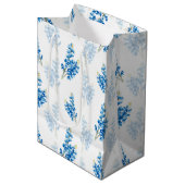 Bluebonnet Pattern Large Gift Bag Medium Cadeauzakje (Voorkant Gekanteld)