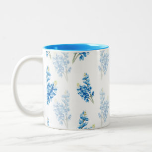 Bluebonnet Pattern Tweekleurige Koffiemok